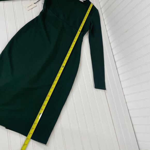 NWT Babaton Scarab Green Fluoresce Long sleeve Mesh Cutout Mini Dress Size 2 - Picture 6 of 10